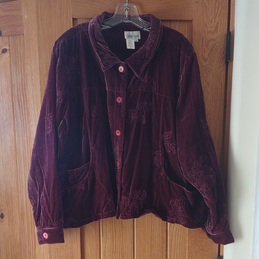 Coldwater Creek Velvet Jacket